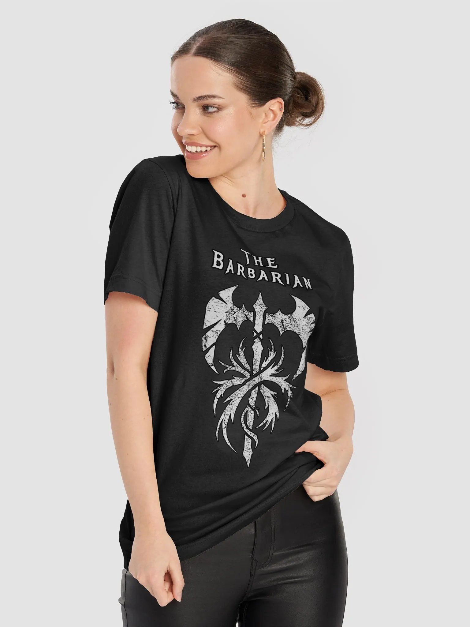 Barbarian Shirt, Grunge Tarot-Inspired Roleplaying Class Symbol Tee product image (8)