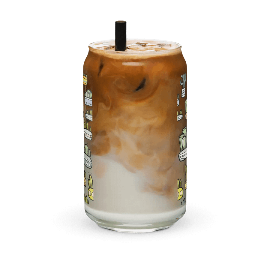 Sunflower Cacti Glass Can Sipper product image (11)