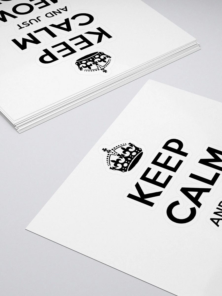 Keep Calm and Just Meow Meow Stickers product image (4)