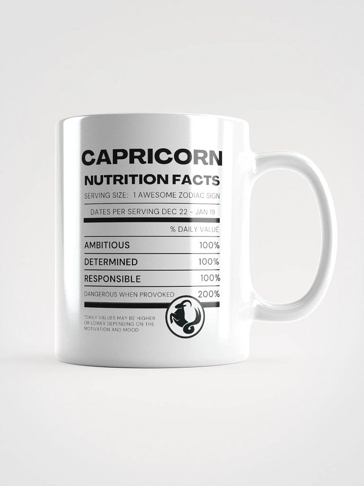 Capricorn Nutrition Facts Mug product image (2)