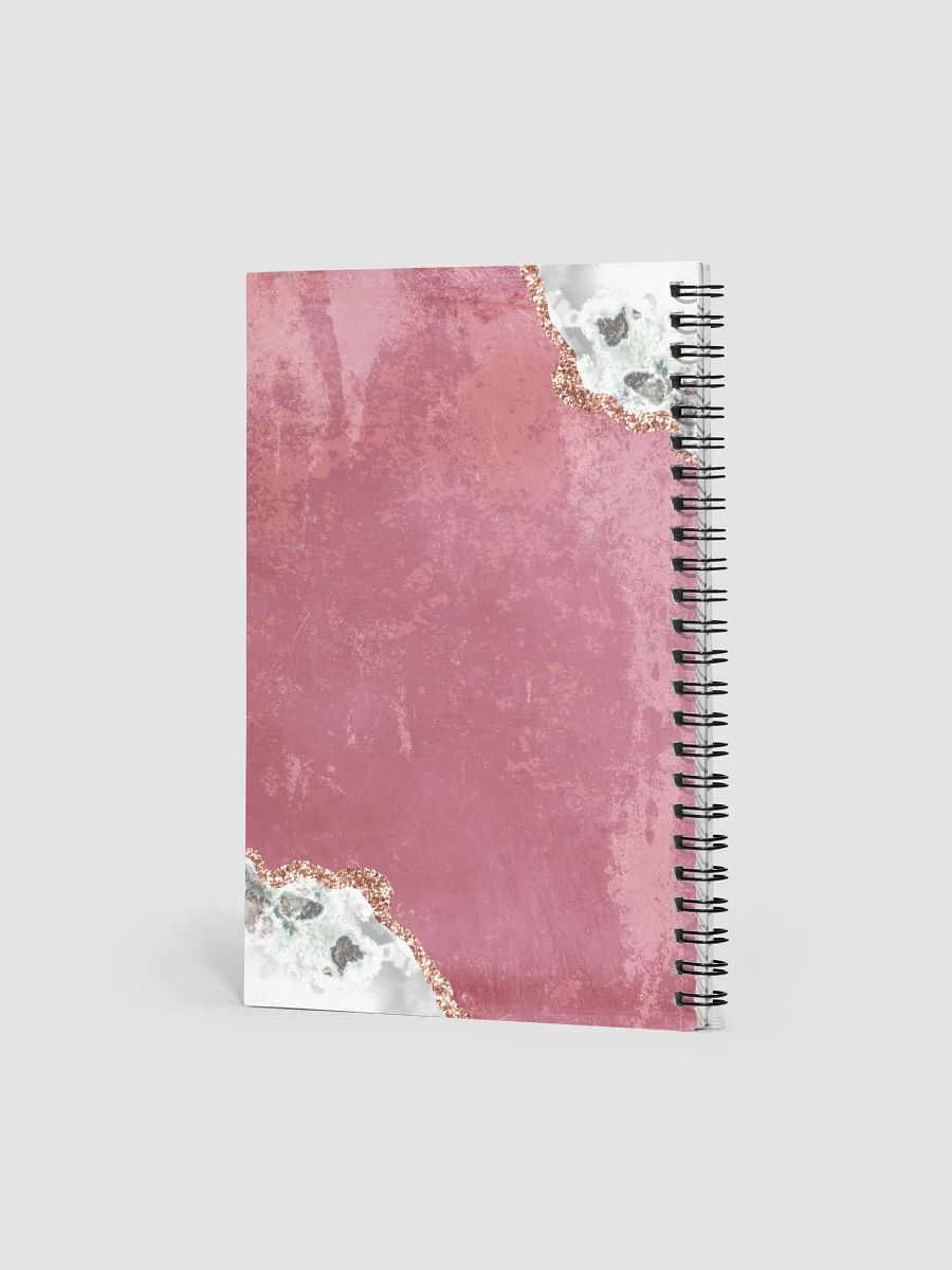 Elegant Pink Notebook with white and gold borders product image (4)