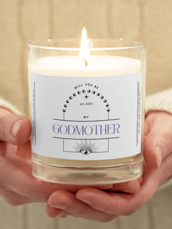 Celestial godmother proposal candle product image (1)