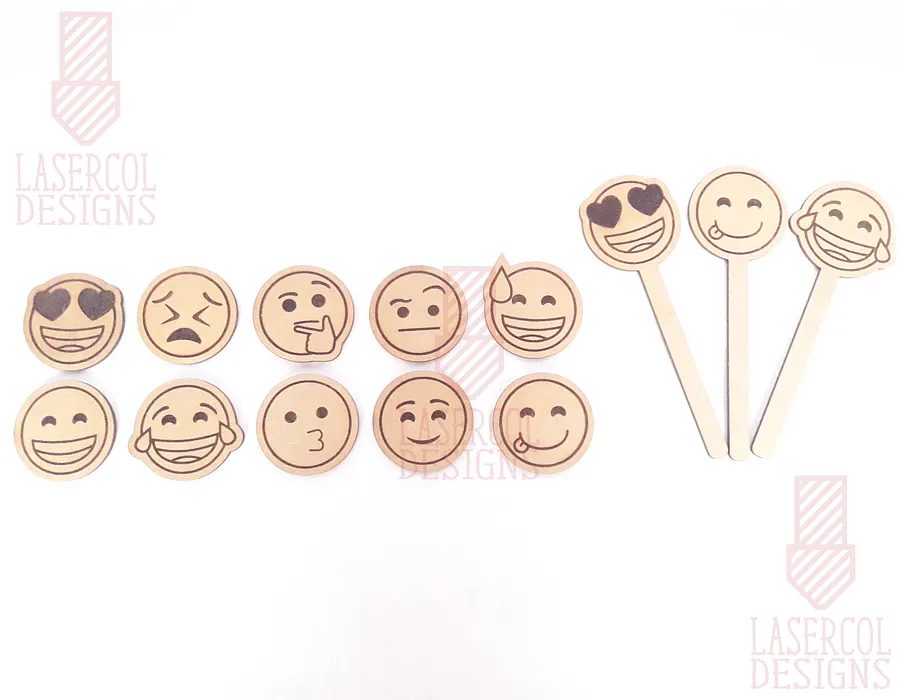 Emojis Set 1 - Laser Cut Files product image (10)