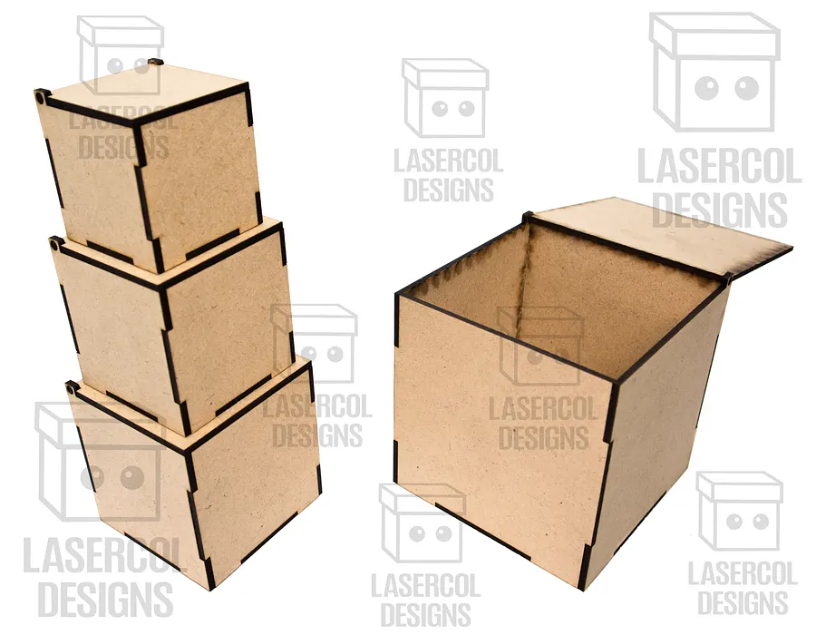 Boxes Set 5 (6 sizes) - Laser Cut Files product image (7)