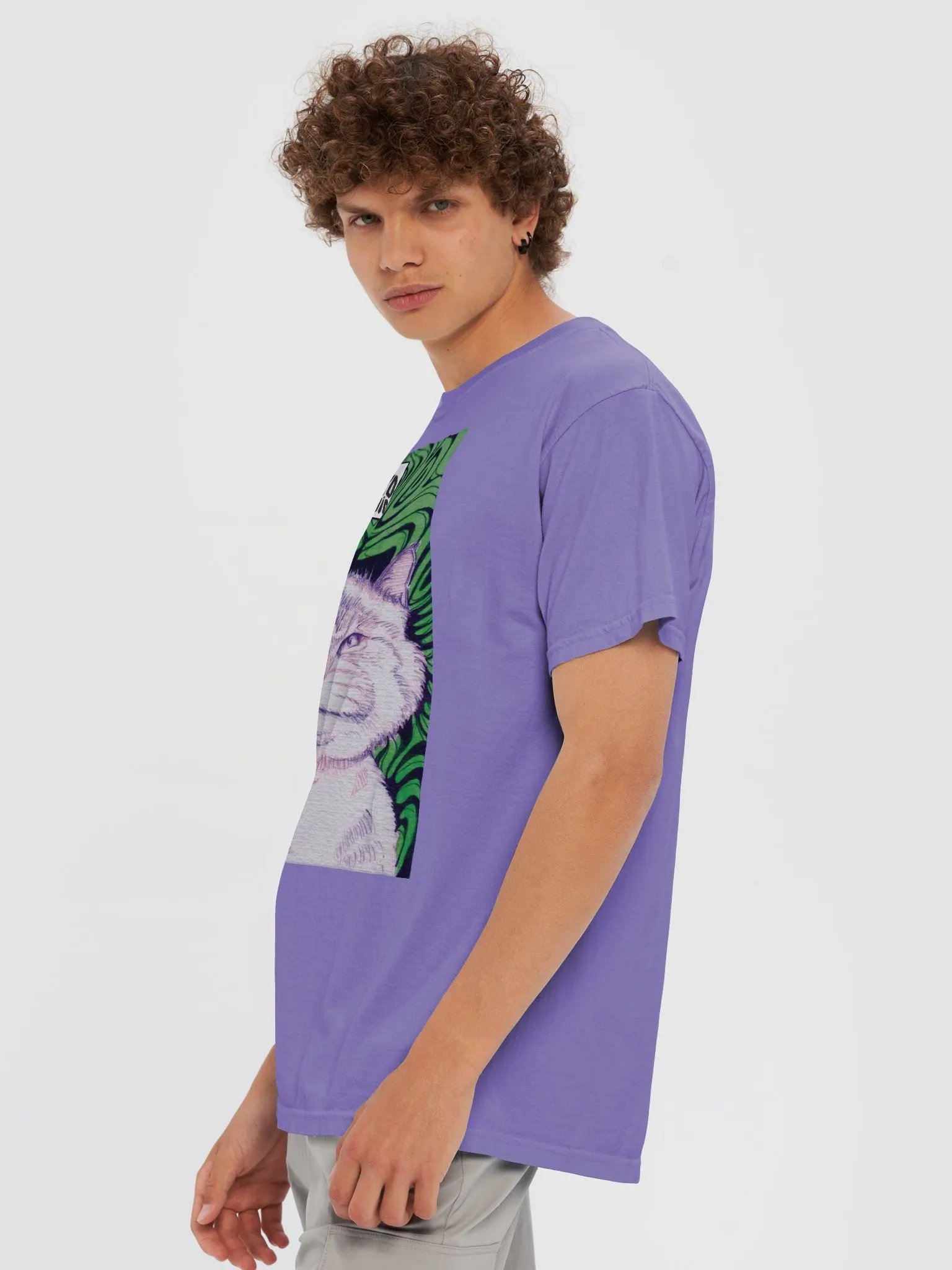 (Playeras Hombre) SUMINAGASHI VIOLET&GREEN CAT product image (4)