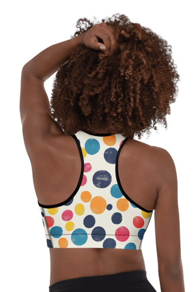 Polka Dot Illusion Padded Sports Bra product image (4)