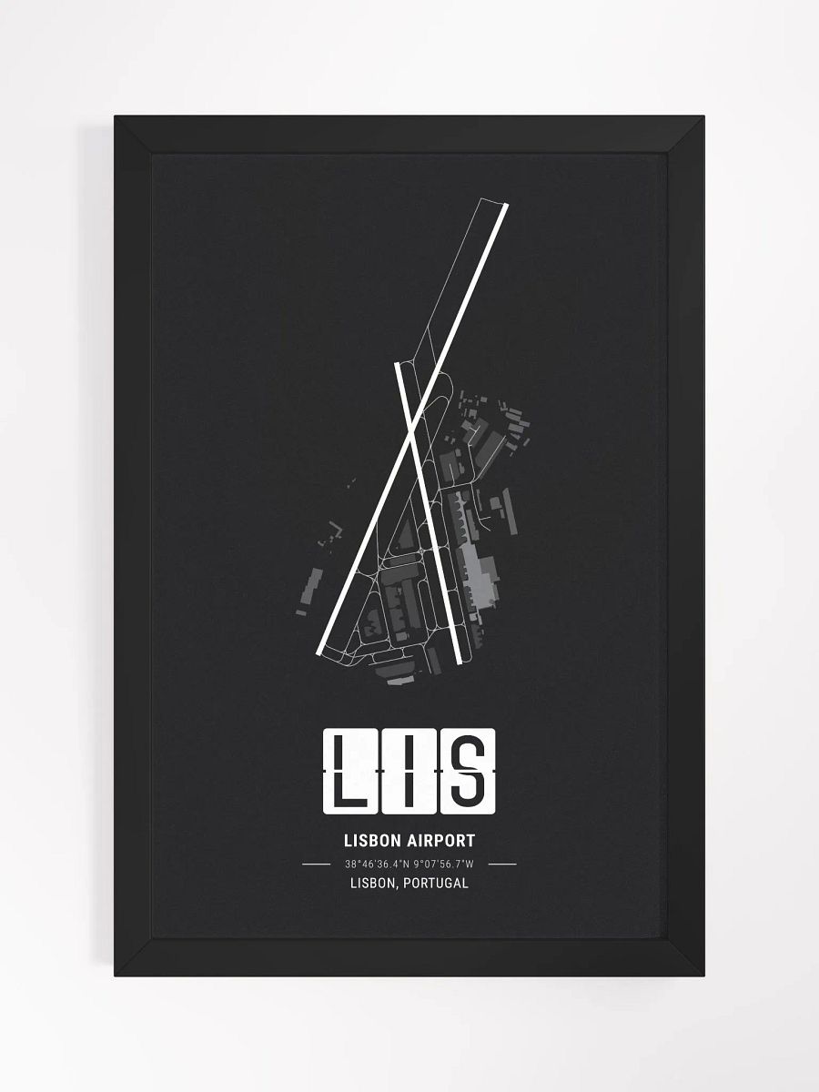 Framed Airport LIS Premium Map On Matt Paper product image (1)