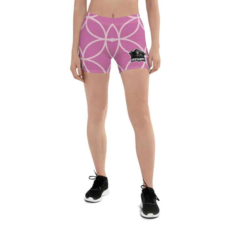 Shorts OneVamps pink white color product image (1)