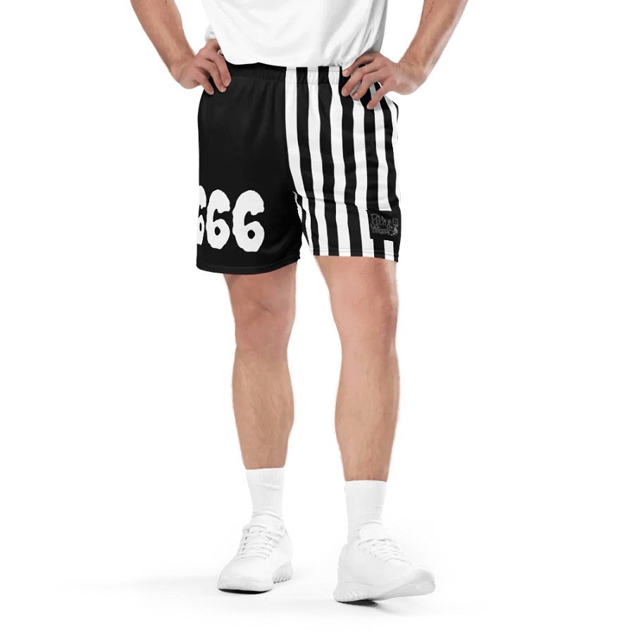 Maltese cross and skull mesh shorts product image (3)