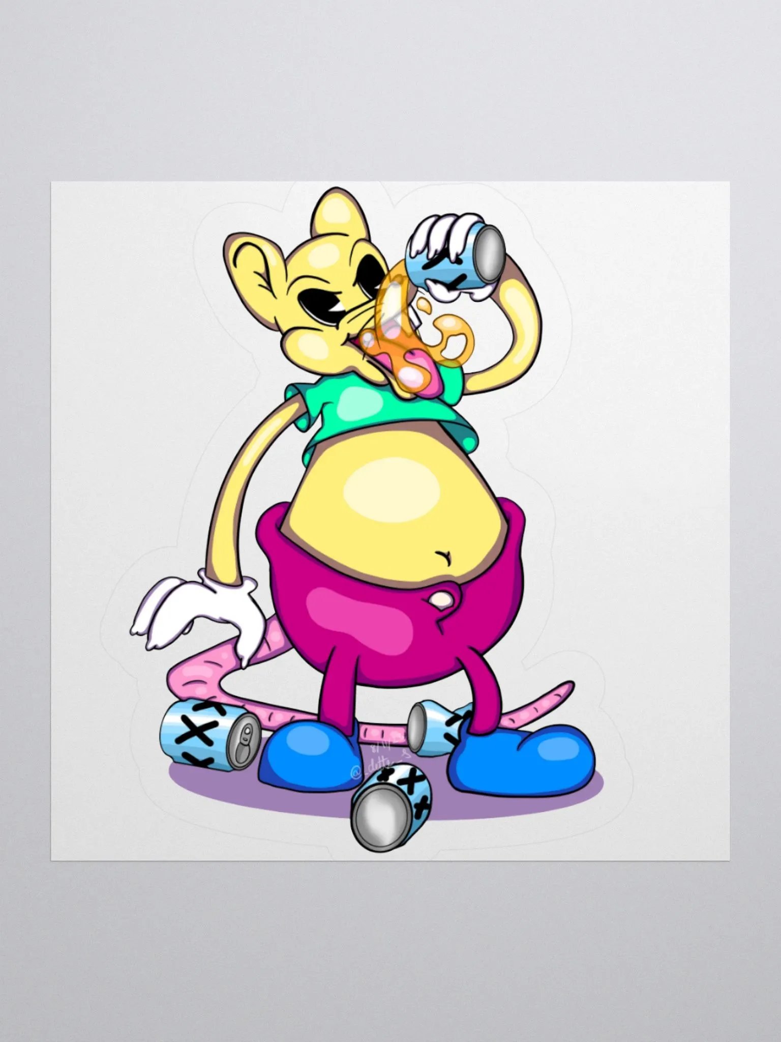 Drunk Rat Sticker product image (1)