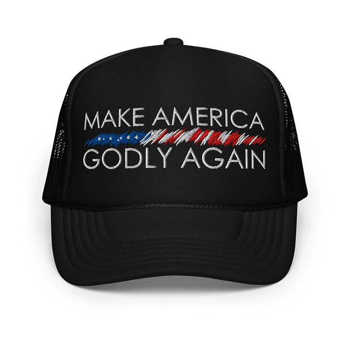 Make America Godly Again – Patriotic Trucker Cap product image (1)