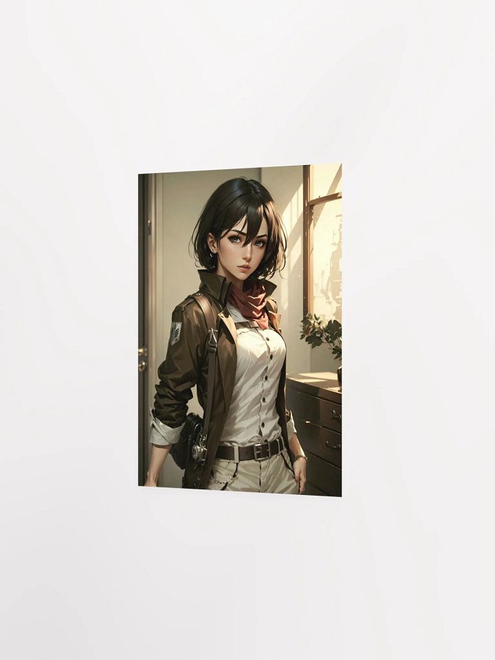 Mikasa-Inspired Poster - Poised Warrior in Premium Matte Print product image (12)