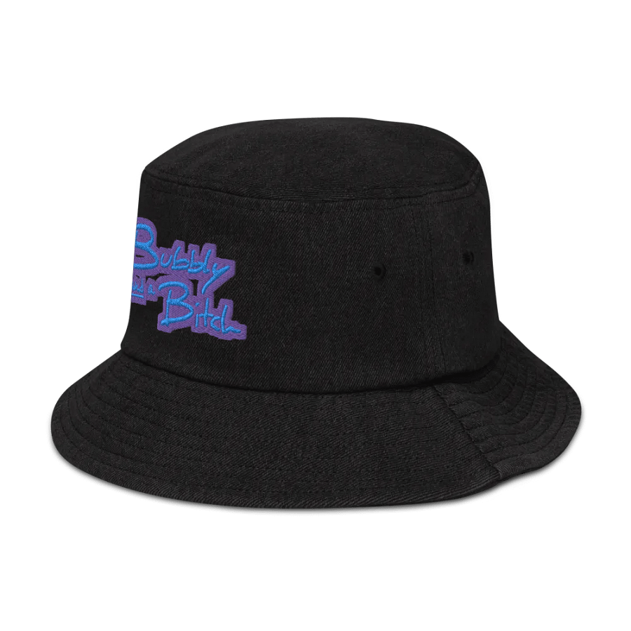 Bubbly and a B*tch (violet) denim bucket hat product image (4)