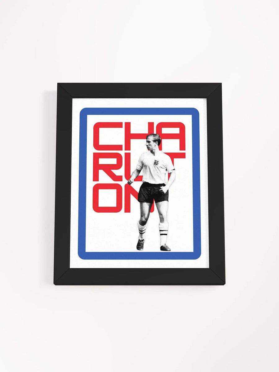 Bobby Charlton BW England Name Art Framed Print product image (1)