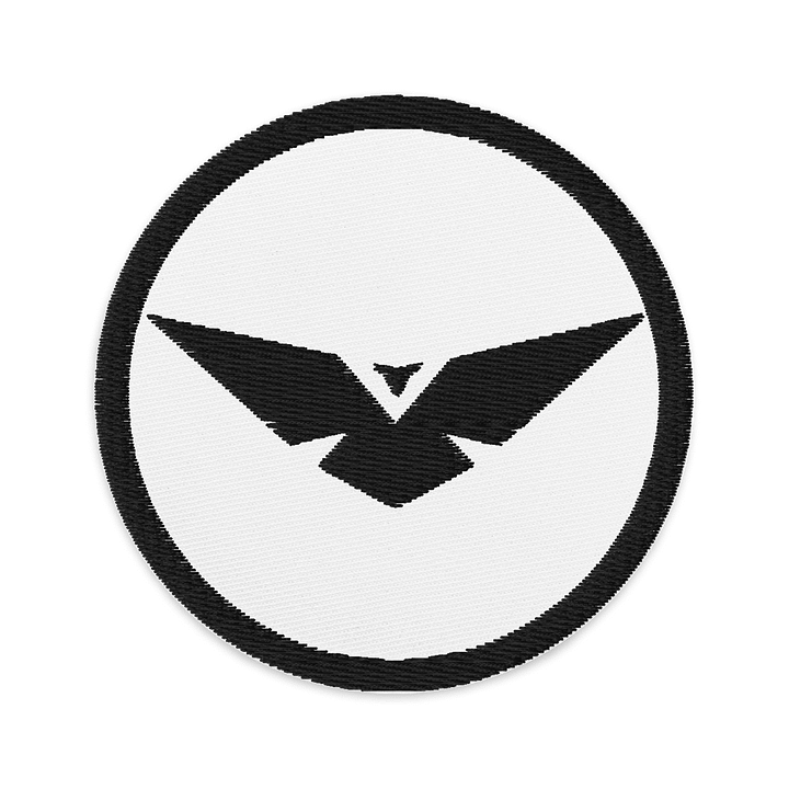 White Embroidered Circle Patch product image (1)