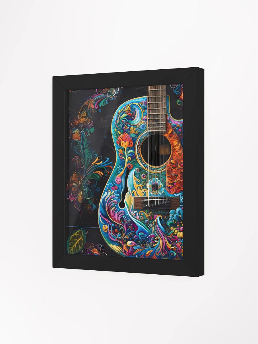 Floral Harmony Acoustic Guitar Poster product image (4)