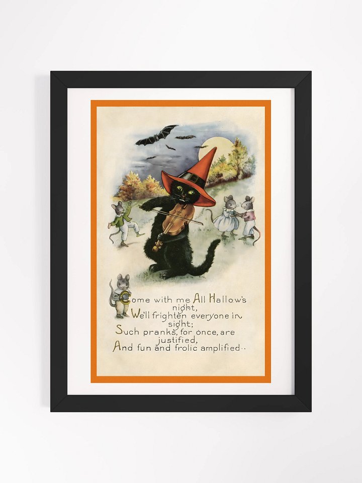 Framed Print - Spooky Cat 'The Mischief-Maker' product image (1)