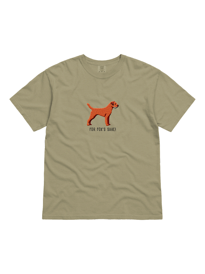 For Fox's Sake T-Shirt(Embroidered) of a Border Terrier(Red) product image (1)