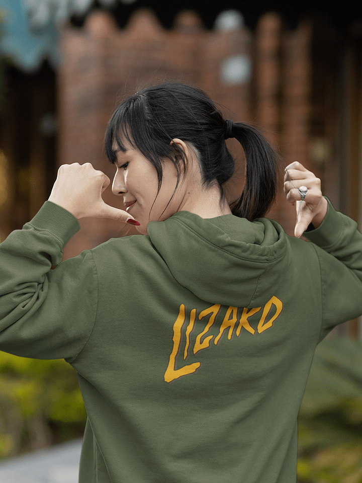 (2 sided) Lizard fleece crop hoodie product image (1)
