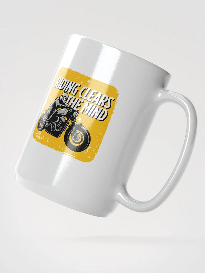 Mindful Ride White Glossy Mug | Riding clears the mind product image (2)