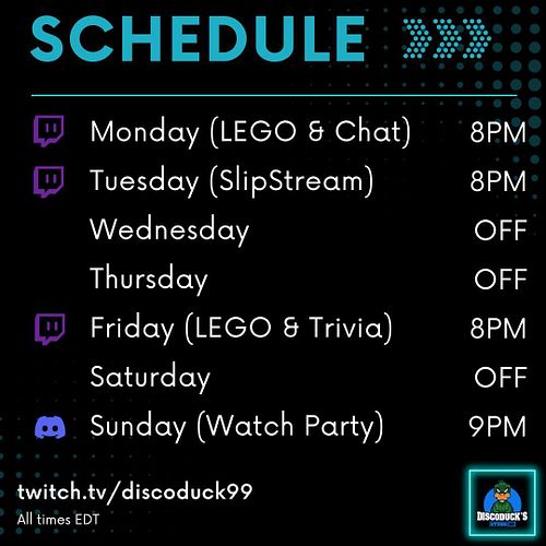 Been a few weeks since I posted a schedule. Sorry. This week we will be playing some more SlipStream on Tuesday. We learnt a ...