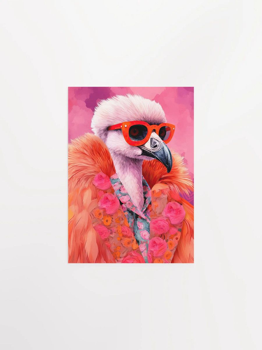Anthropomorphic Flamingo in Orange Fur Funky Animal Portrait product image (23)