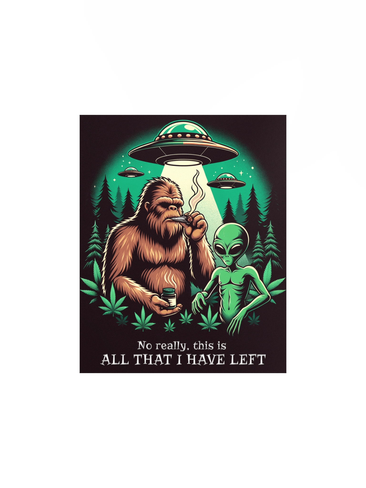 Bigfoot and Extraterrestrial - "All That’s Left" - Encounter Wall Poster product image (2)