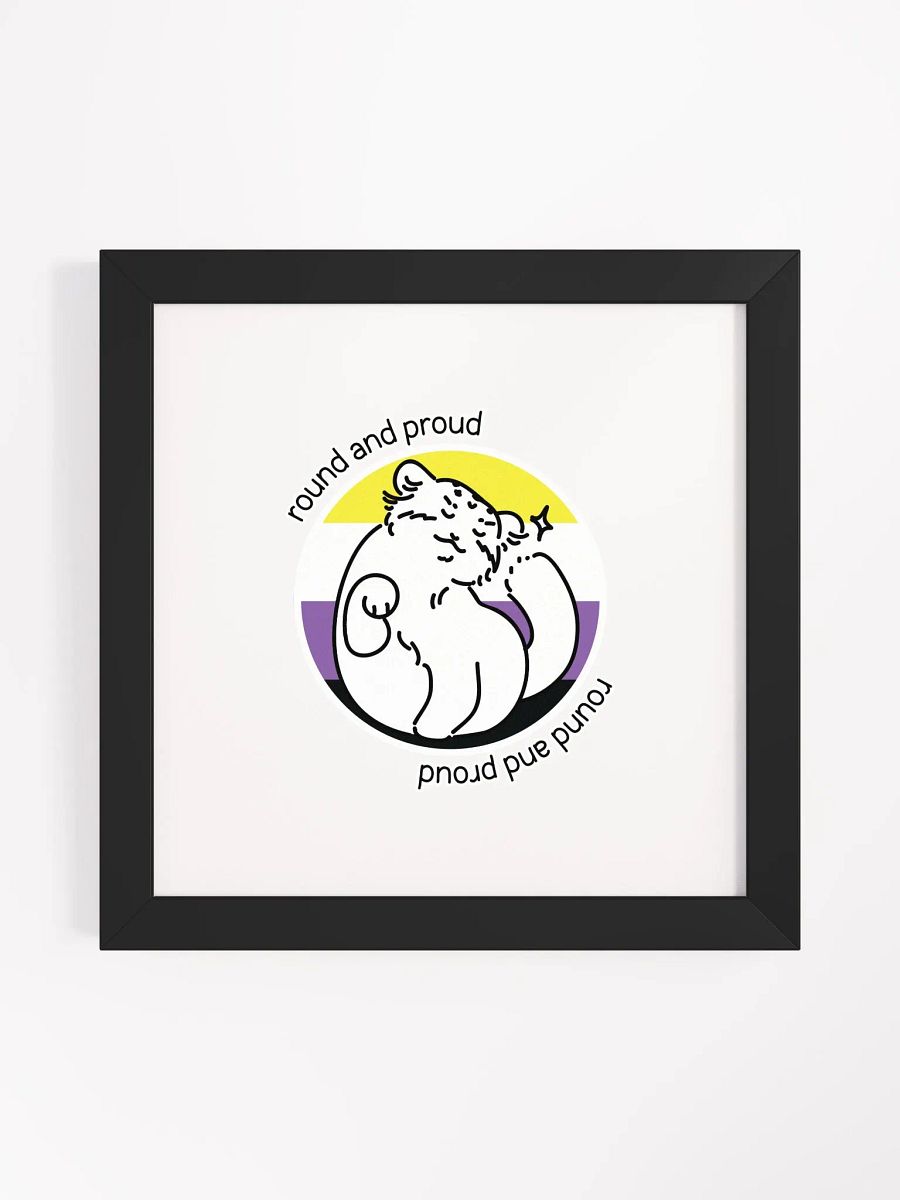 Round and Proud Manul Nonbinary Version - Framed Print product image (2)