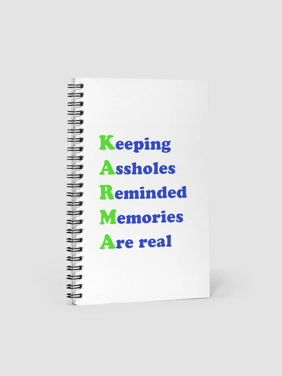 KARMA Humor Spiral Notebook product image (1)
