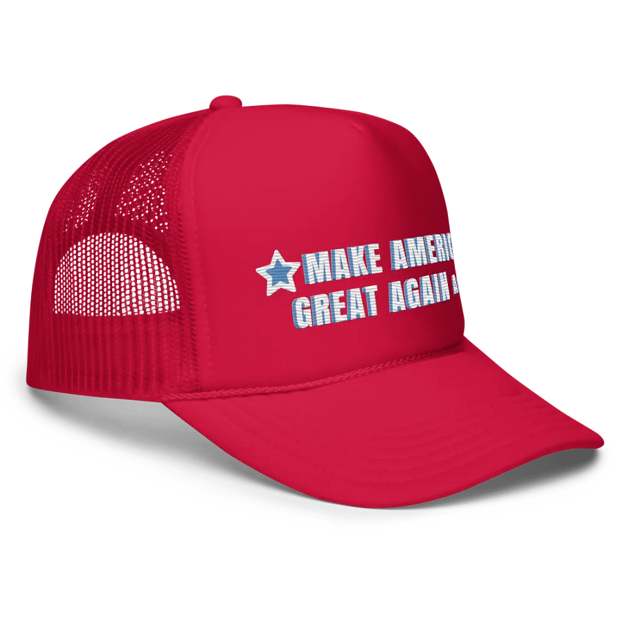 Maga trucker cap embroidered,    Make America Great again with blue stars product image (3)