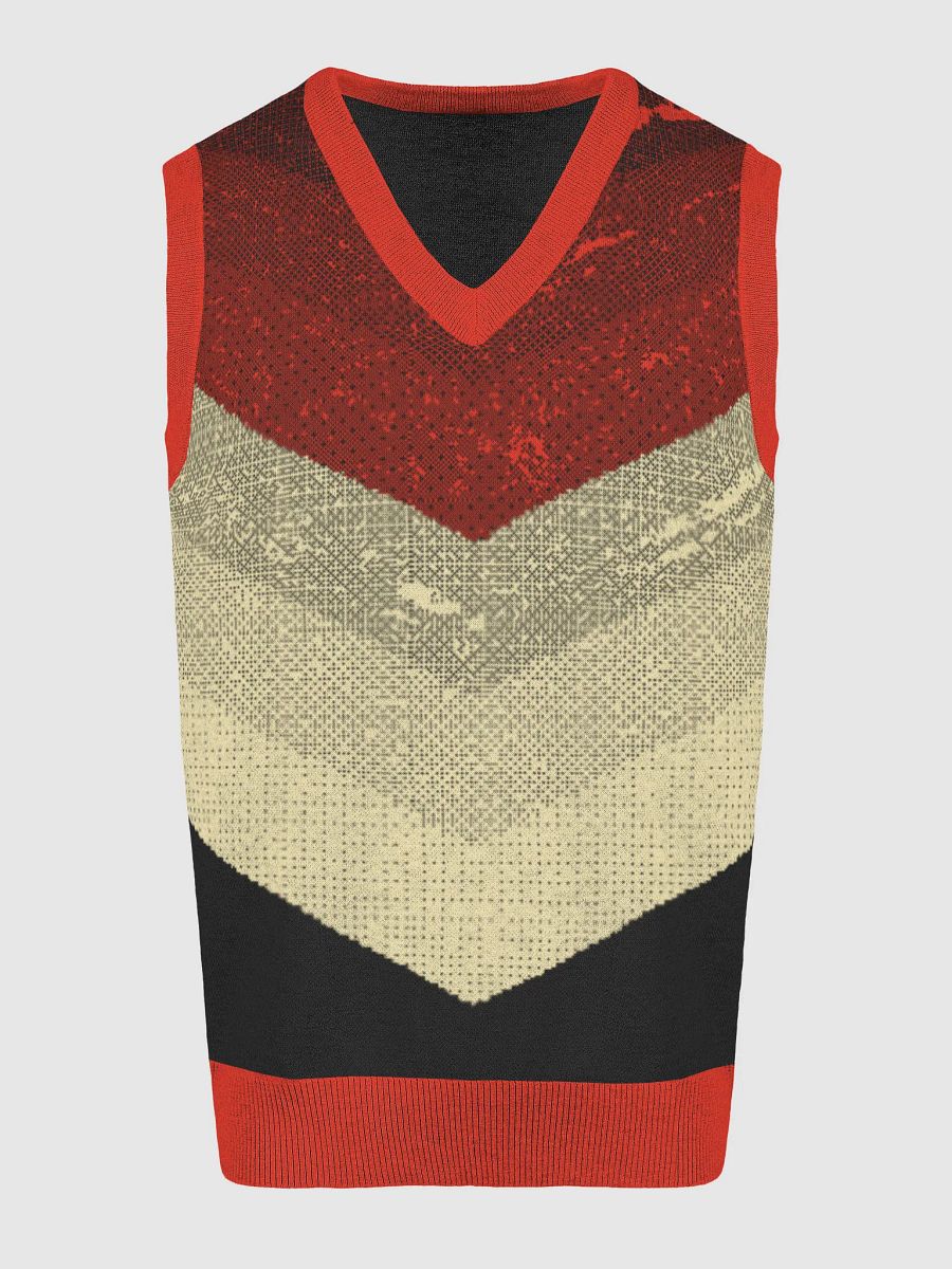Multicolored Knitted Vibe V-Neck Vest product image (15)