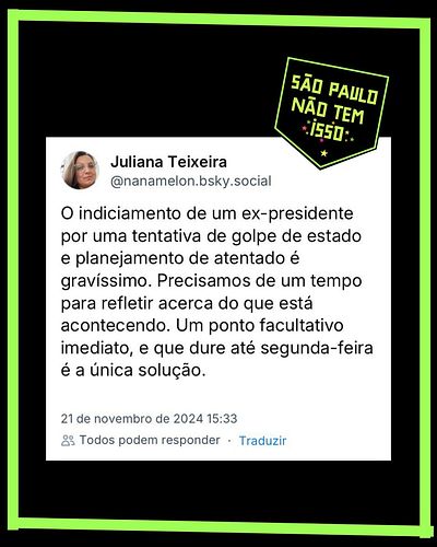 Quando for preso a gente decreta o Carnaval.