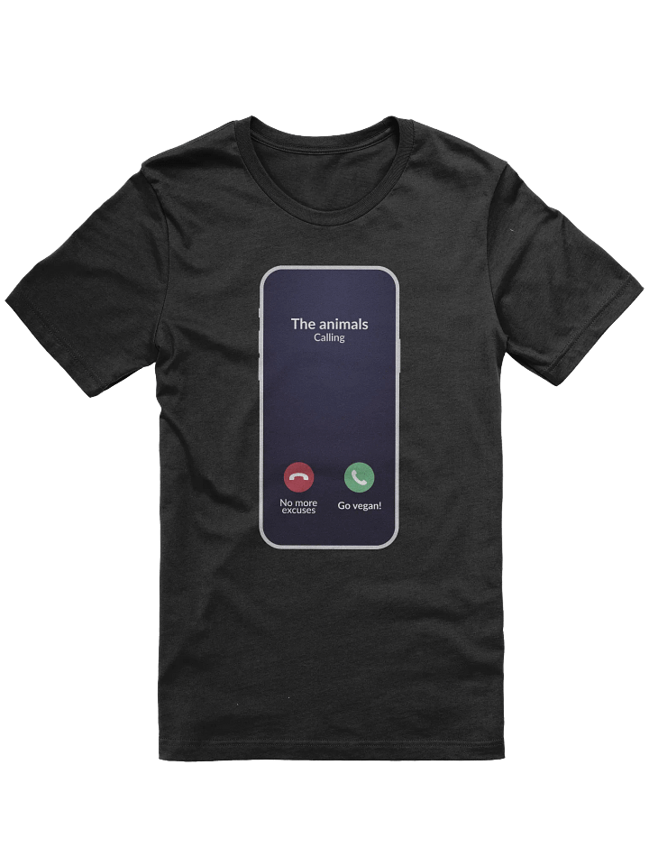 “The Animals Calling - Go Vegan” Unisex Black T-Shirt product image (1)