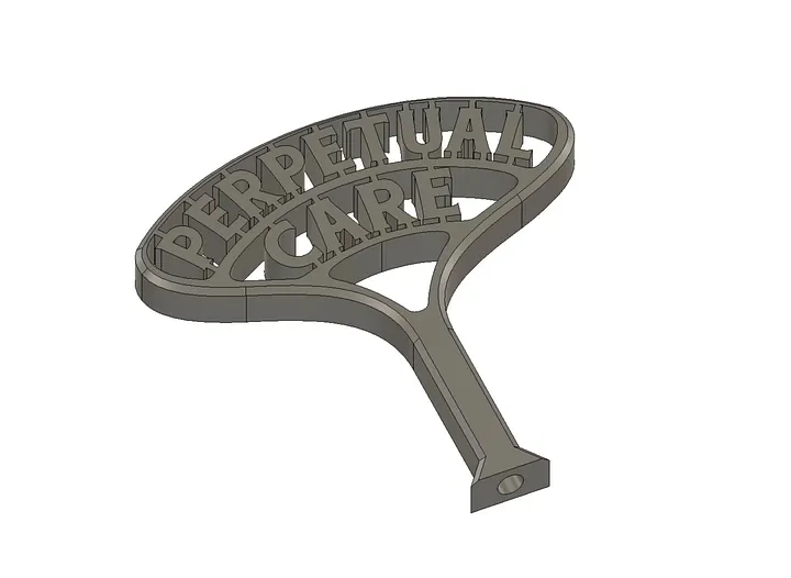Halloween Cemetery Perpetual Care Grave Marker 3D Model product image (2)