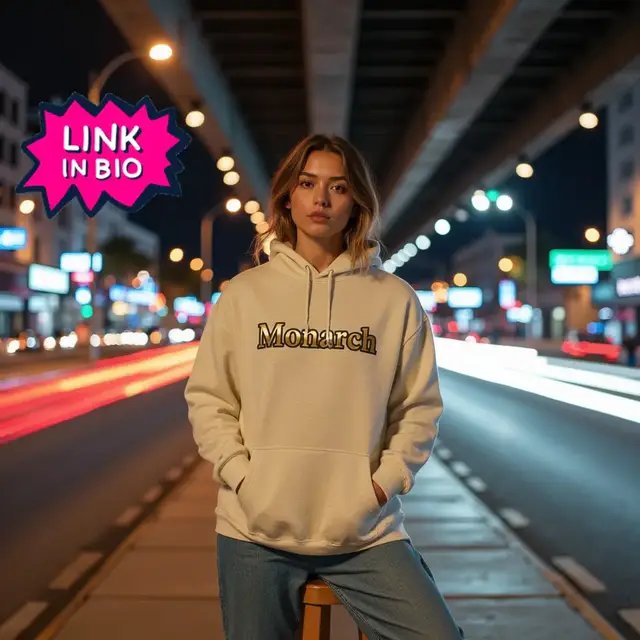 Monarch Hoodie Step into your power with the Monarch Hoodie — where bold design meets unbeatable comfort. Crafted from ultra-soft, premium cotton-blend fabric, this hoodie features a standout 