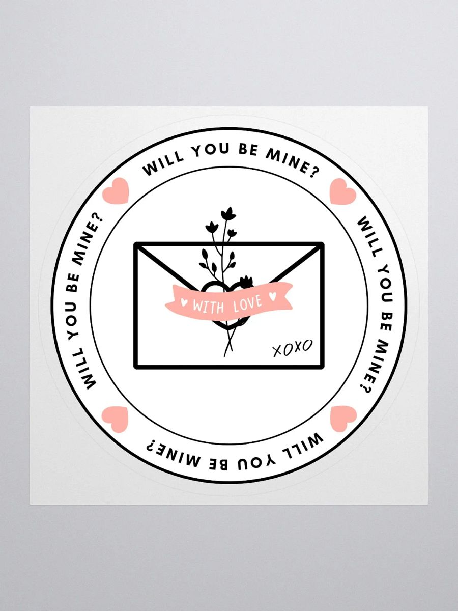 Will You Be Mine? Kiss Cut Sticker product image (2)
