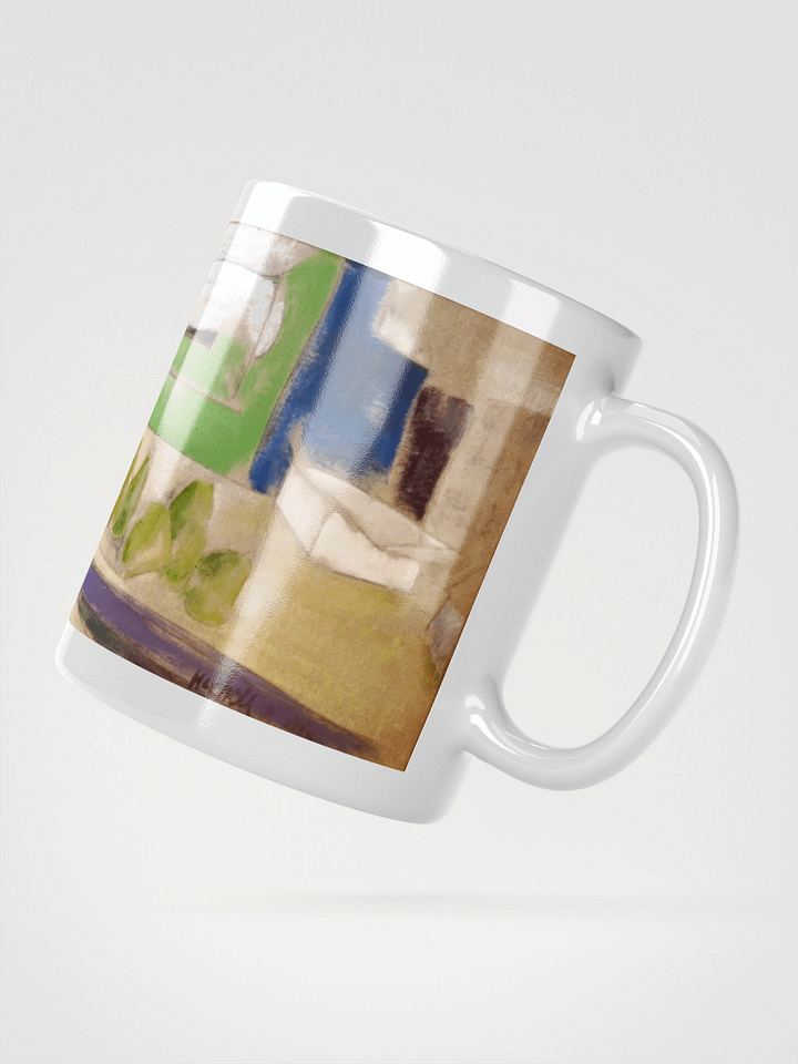 Twelve Pears on a Studio Bench (1986) on White Glossy Mug product image (2)