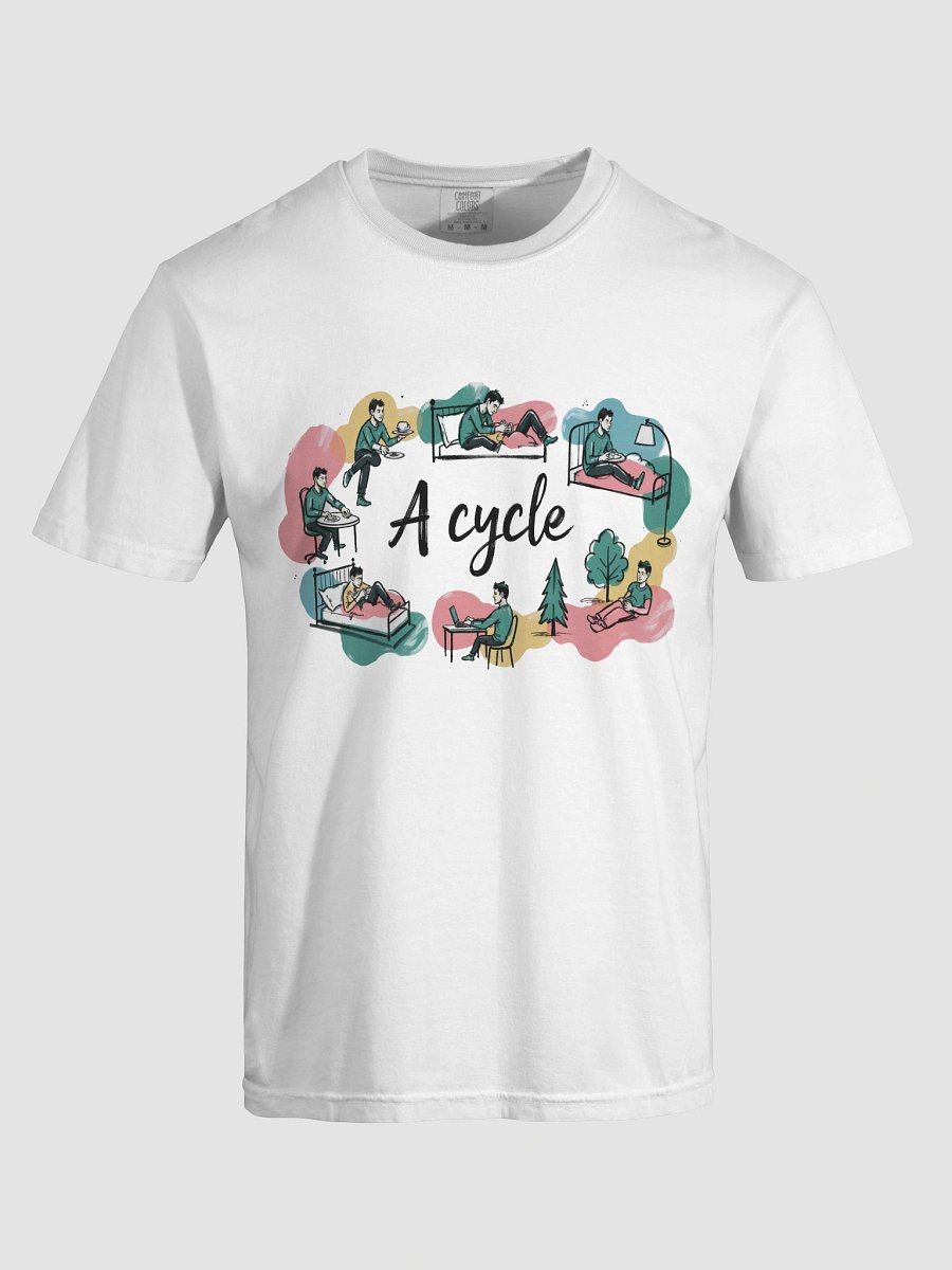 Cozy Daily Rhythms Poster | A Cycle Illustration Heavy weigh T-Shirt product image (37)