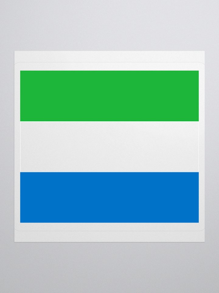 Sierra Leone Flag Sticker - Durable Vinyl for Indoor Use - Multiple Sizes Available product image (2)