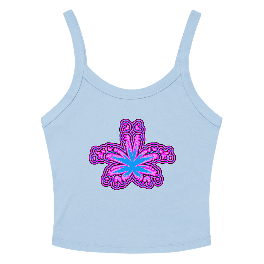 Cotton Candy Color Cannabis Leaf Art Twisted Tank Top product image (2)