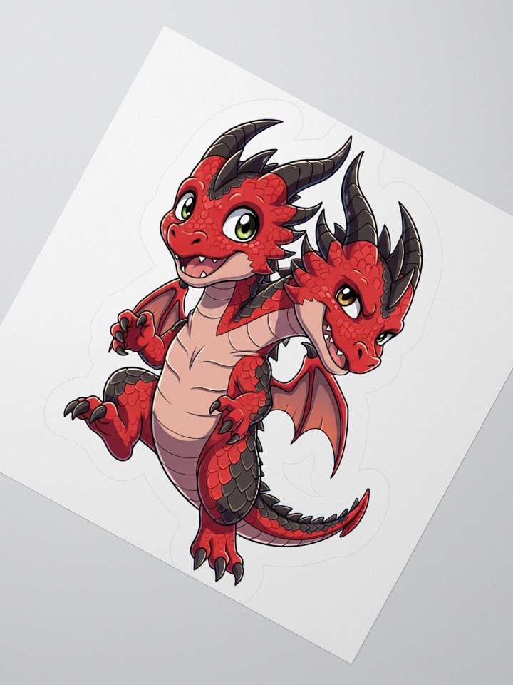 Dual headed baby dragon sticker product image (2)