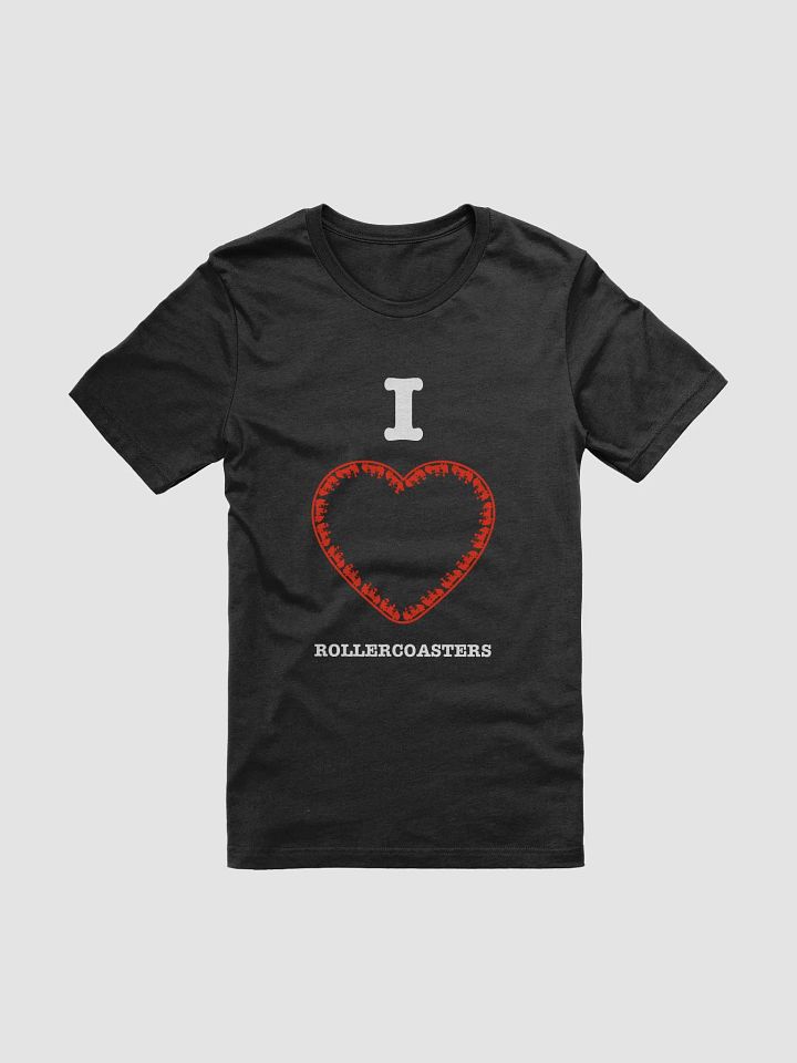 I Love Roller Coasters - Black T-Shirt product image (2)