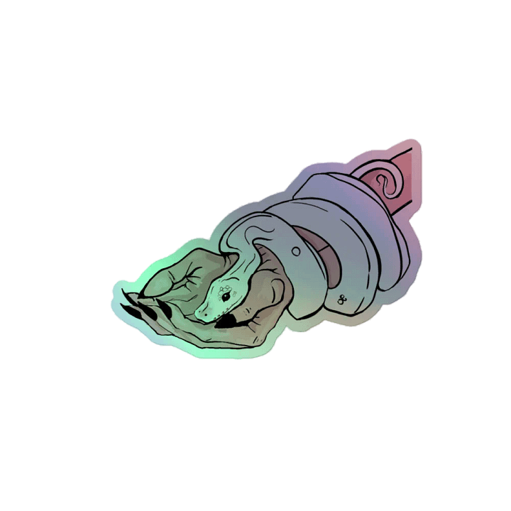 Ball Python Holographic Sticker product image (1)