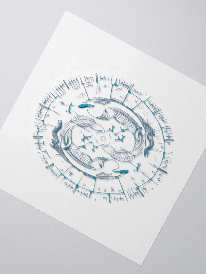 Exclusive Pisces Zodiac Sticker: Celestial Fish Design - Perfect for Cars, Laptops, and More! product image (6)