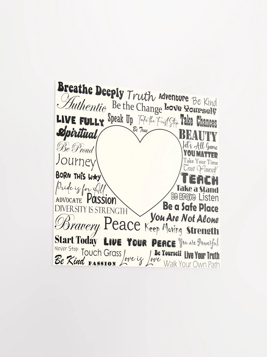 Love and Pride Square Poster (Black Text) product image (2)