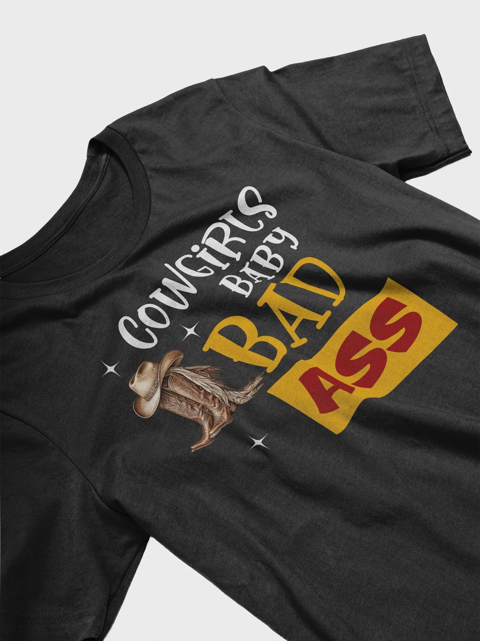 BAD ASS Cowgirls Boots and Hat Graphic Tee product image (2)