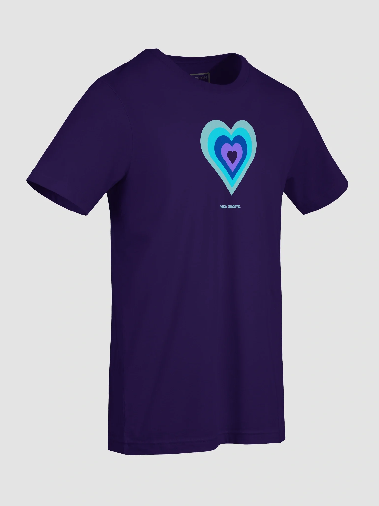 Cheeky heart T-Shirt "Wen juckts." - blue purple product image (9)
