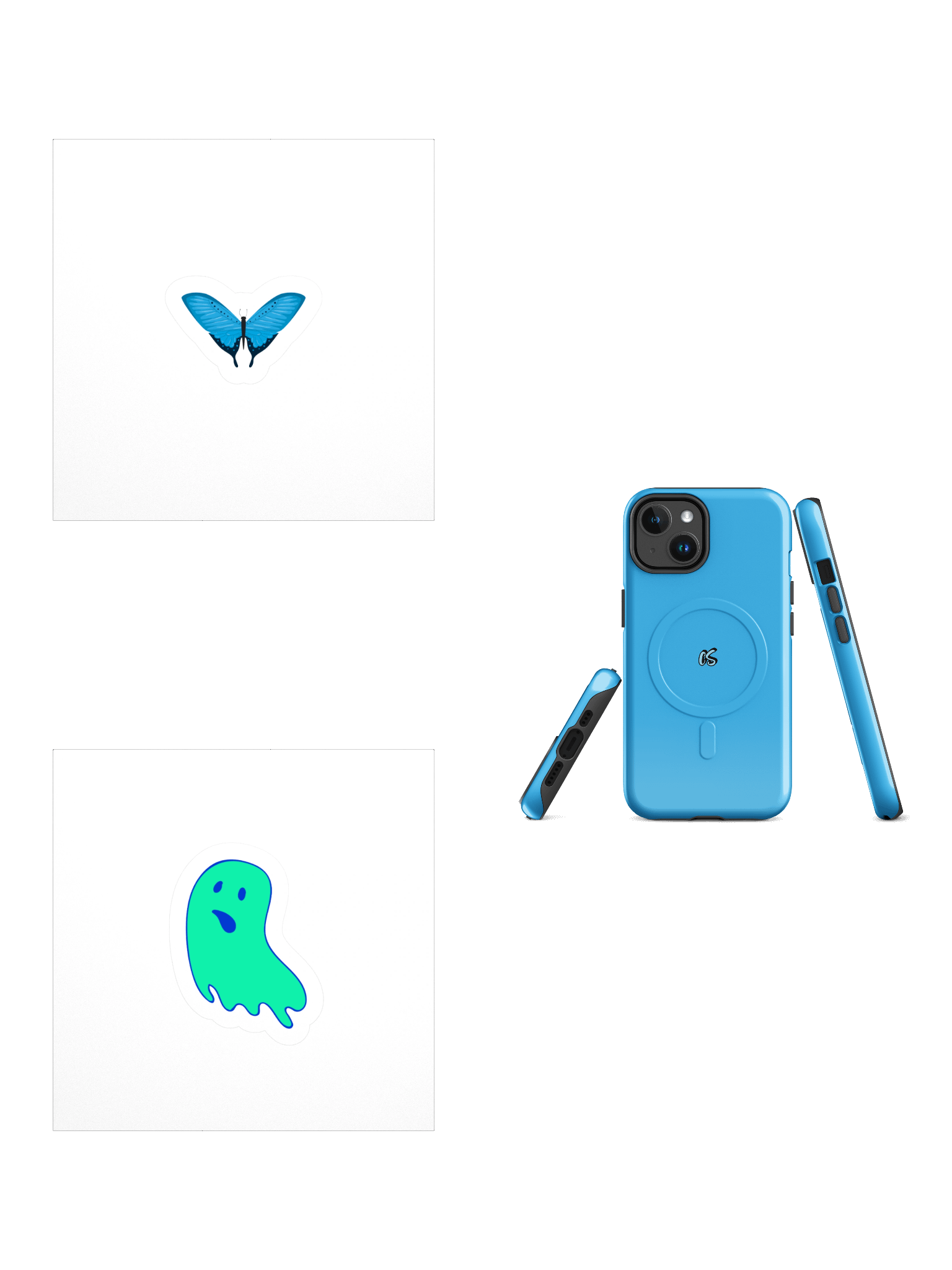 CS iPhone Case. Mystic Blue. With 2 free Stickers included product image (1)