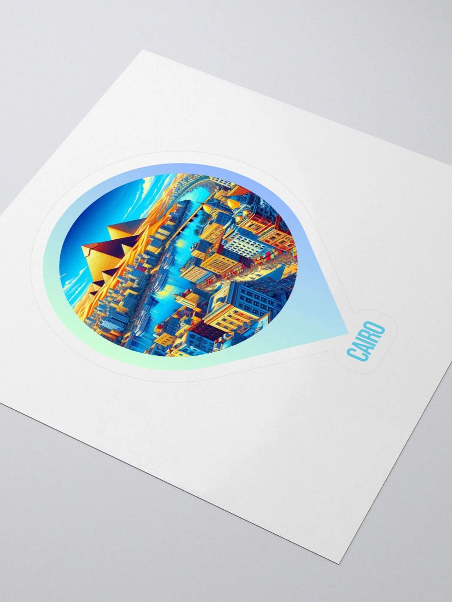 Cairo Cityscape Fusion Sticker | AI Design: Future Vision of Cairo product image (3)
