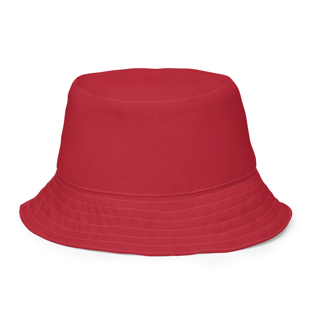 Reversible Metallic Silver & Red Painted Bucket Hat product image (8)